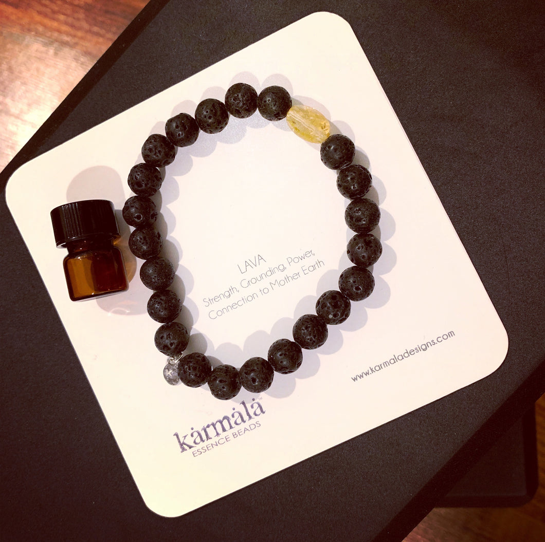 Lava Diffuser Bracelet with Essential Oil Vial